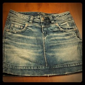 Silver Jean skirt Francy mid mini